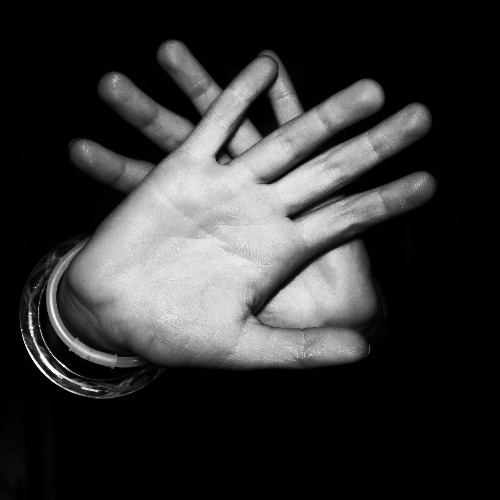 Stop! Hands crossed. Black and white. Photo by Josie Stephens Pexels